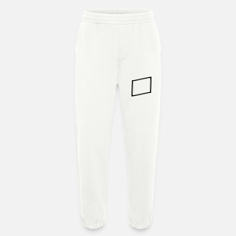 Shield rectangle frame - Heavyweight Jogging Pants - made by SPREAD  - OFF WHITE