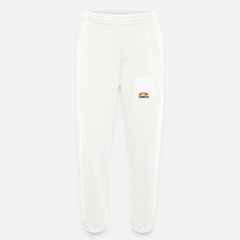 reggae music system - Heavyweight Jogging Pants - made by SPREAD - OFF WHITE