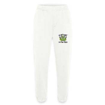 Pas court taille amusante - Pantalon de jogging bio épais fabriqué en UE - OFF WHITE - Devant