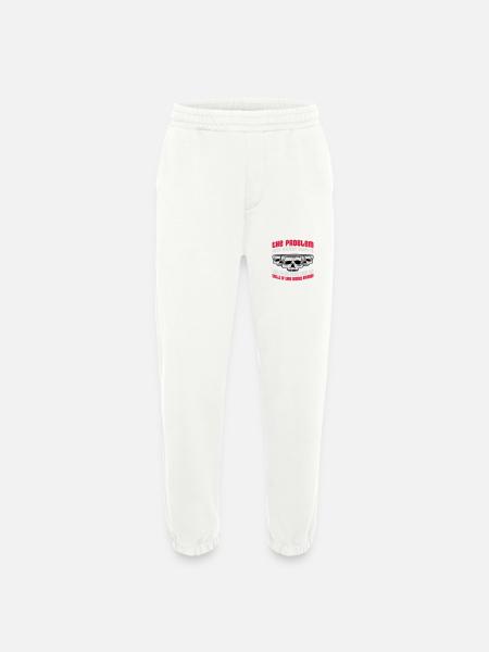 drinks from enemies skulls - Heavyweight Jogging Pants - made by SPREAD - OFF WHITE