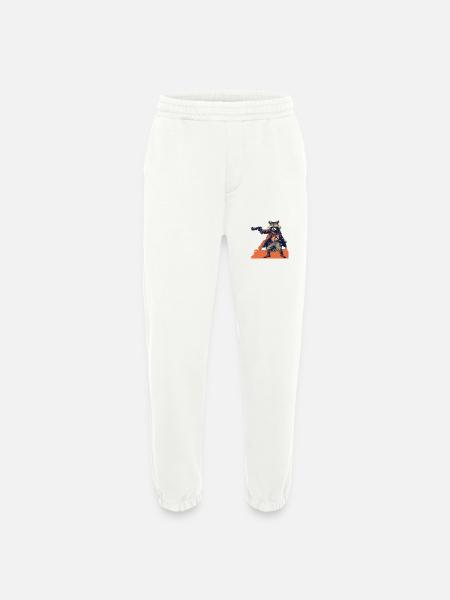 raccoon gunslinger - Heavyweight Jogging Pants - made by SPREAD  - OFF WHITE