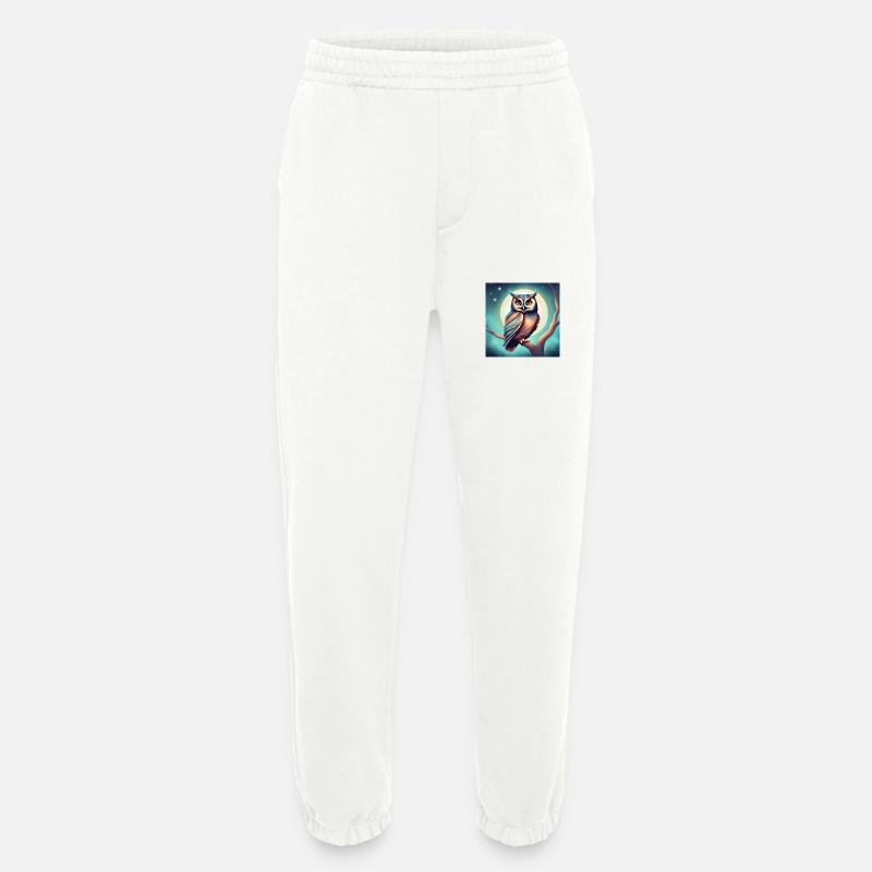 Eule träumerisch Gothic Geschenkidee Nacht - Heavyweight Jogginghose - made by SPREAD  - OFF WHITE