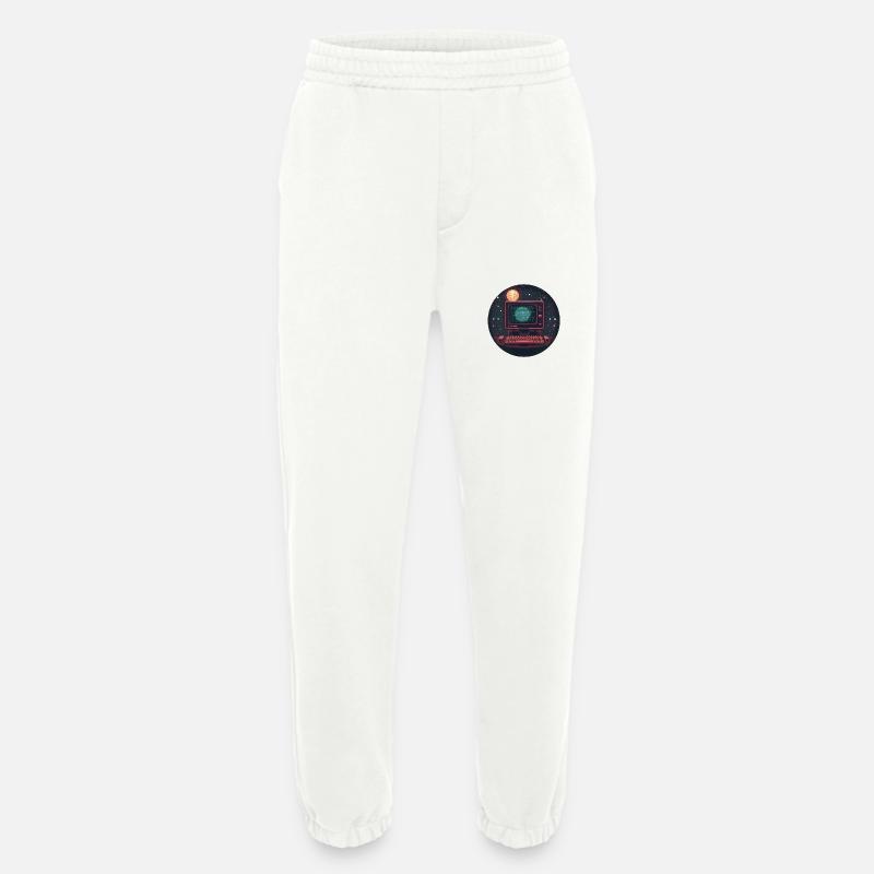 Galaxy Computer - Heavyweight Jogginghose - made by SPREAD  - OFF WHITE