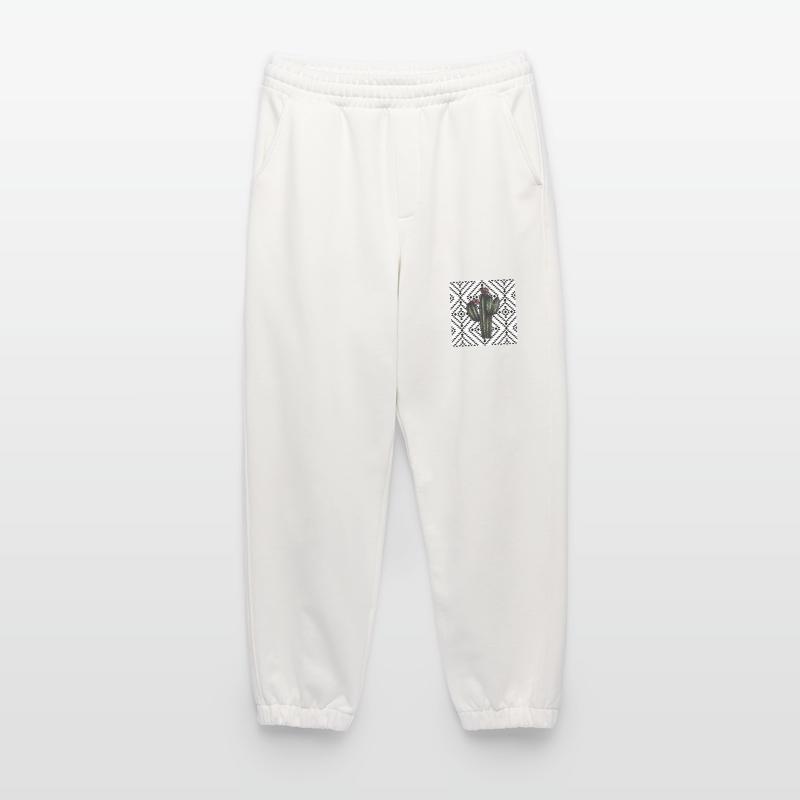Cactus Geometric Pattern Design Heavyweight Jogging Pants - made by SPREAD 