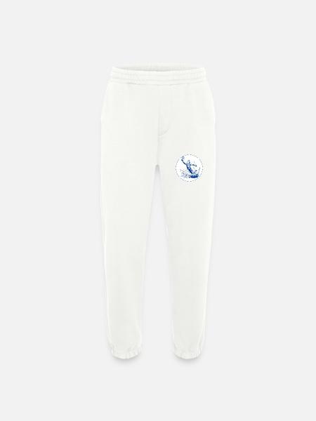 Goalkeeper (blue and white) - Heavyweight Jogging Pants - made by SPREAD  - OFF WHITE
