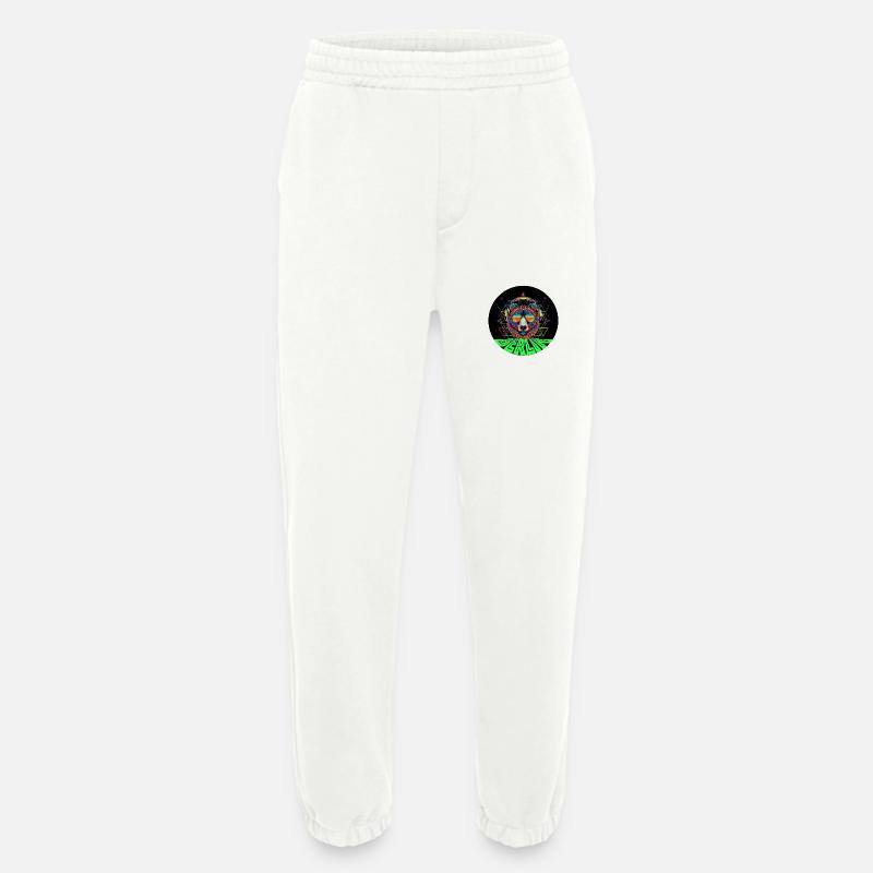 rund Bär mit Kopfhörer techno - Heavyweight Jogginghose - made by SPREAD  - OFF WHITE