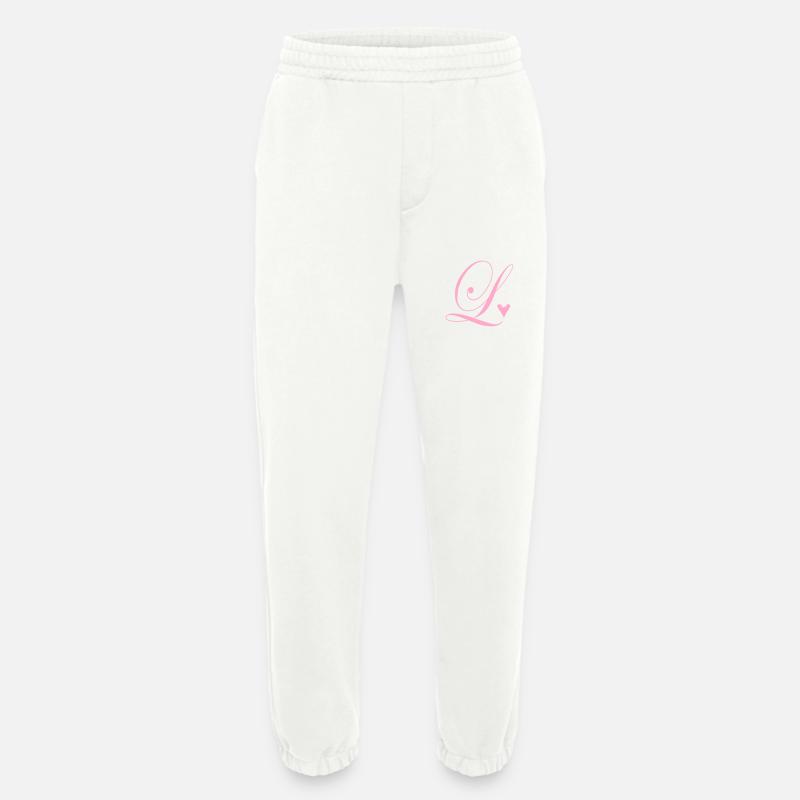 Monogram L Heart Vine - Heavyweight Jogging Pants - made by SPREAD  - OFF WHITE