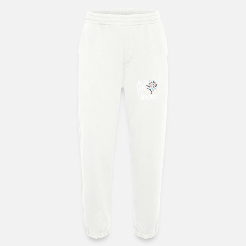 Pyrotechnics Fireworks Pyrotechnics - Heavyweight Jogging Pants - made by SPREAD  - OFF WHITE