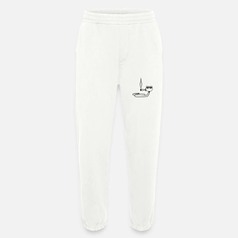 Snake funny sunglasses smoke pot joint - Heavyweight Jogging Pants - made by SPREAD - OFF WHITE