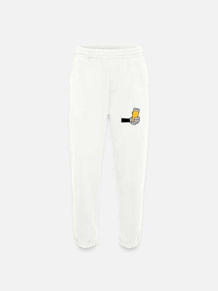 Toast beer glass Comic Hand - Heavyweight Jogging Pants - made by SPREAD - OFF WHITE