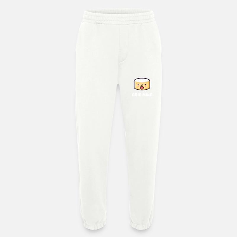 Brie Mine Cute Cheese - Heavyweight Jogging Pants - made by SPREAD  - OFF WHITE