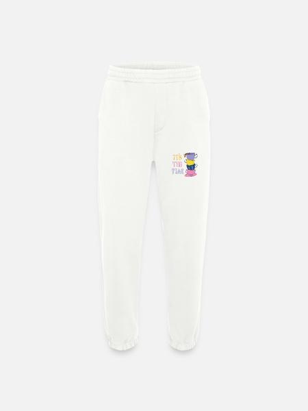 It's Tea Time - Heavyweight Jogging Pants - made by SPREAD - OFF WHITE