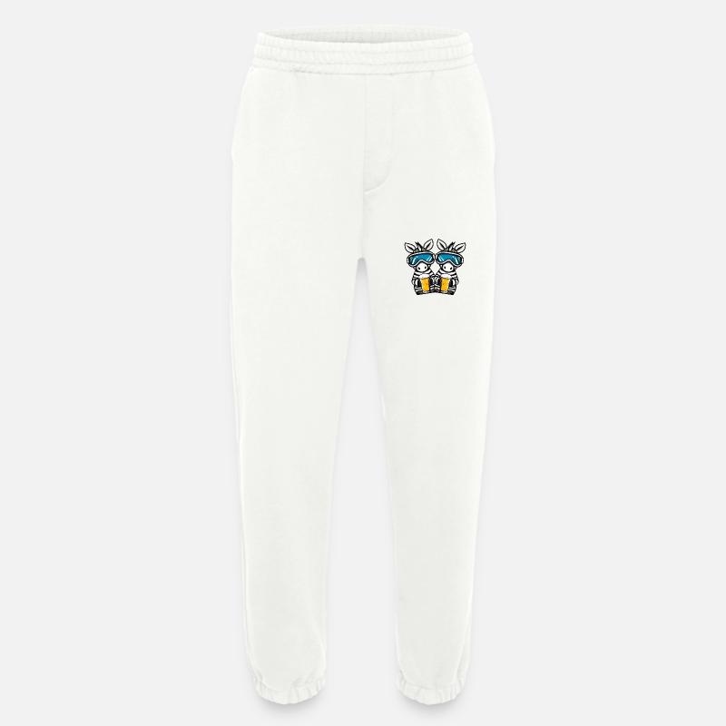 Zebra Ski Team Beer - Heavyweight Jogging Pants - made by SPREAD - OFF WHITE