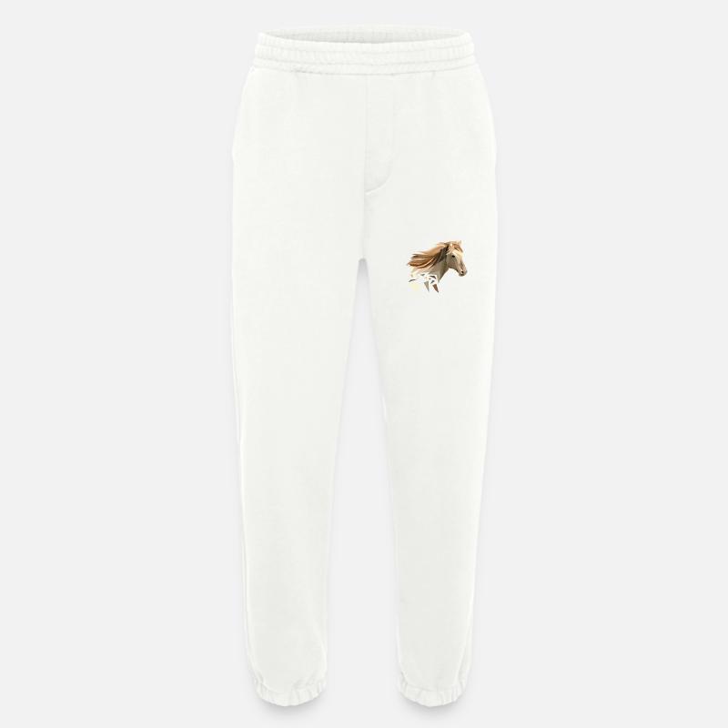 Pferd geometrisch low poly - Heavyweight Jogginghose - made by SPREAD  - OFF WHITE