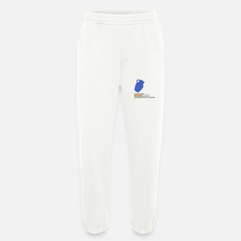 Bembel Loading please wait - Heavyweight Jogging Pants - made by SPREAD  - OFF WHITE