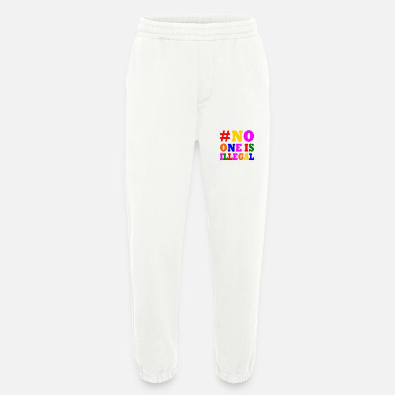 No one is illegal - Heavyweight Jogginghose - made by SPREAD  - OFF WHITE