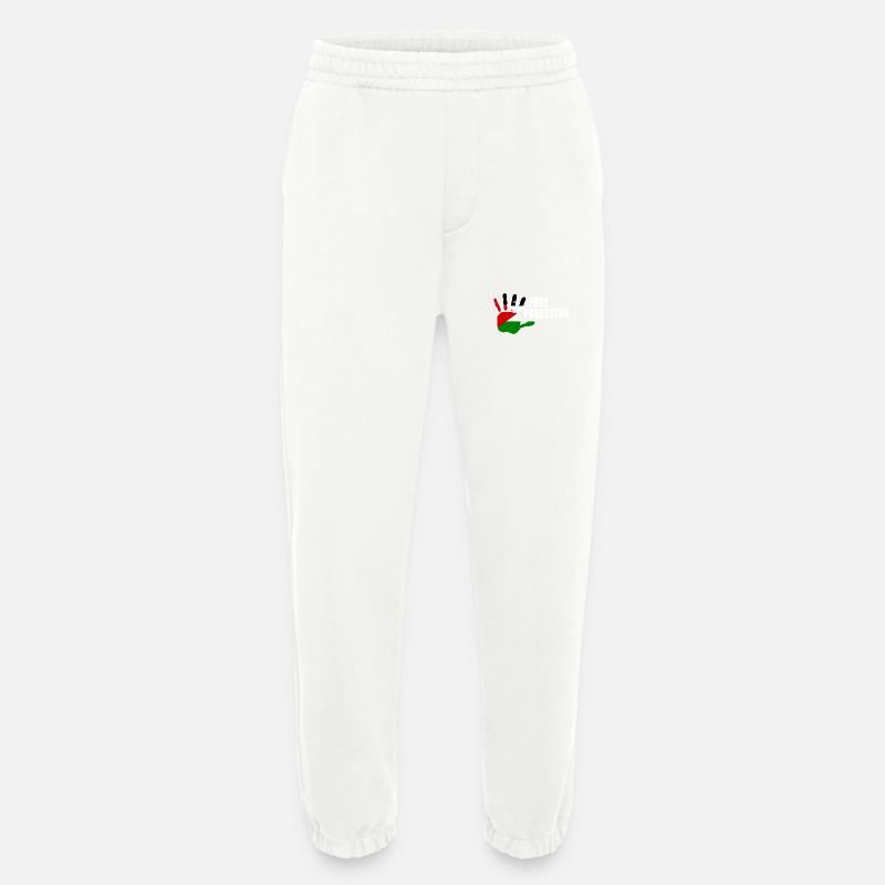 Free palestine - Heavyweight Jogging Pants - made by SPREAD  - OFF WHITE
