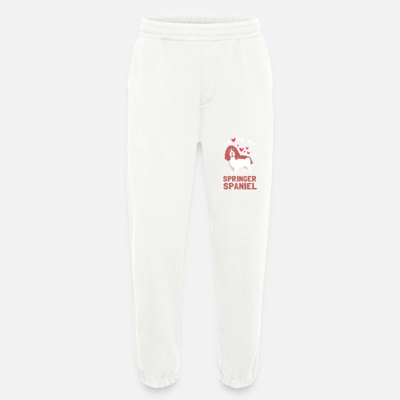 Springer Spaniel Hund - Heavyweight Jogginghose - made by SPREAD  - OFF WHITE