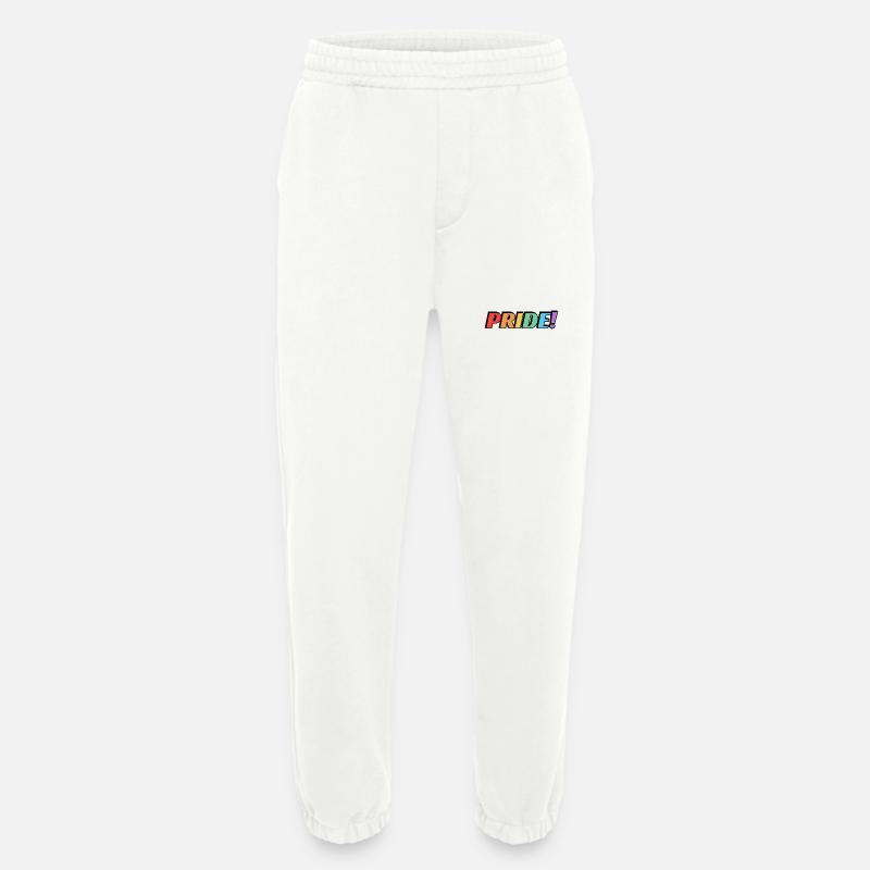 Pride Regenbogen Text - Heavyweight Jogginghose - made by SPREAD - OFF WHITE