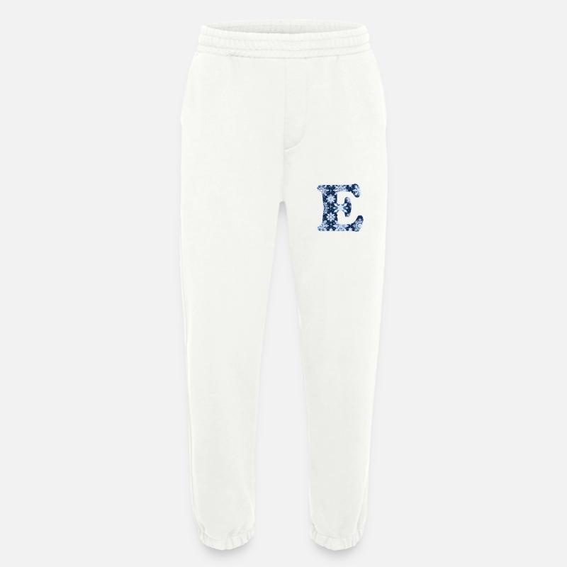 Buchstabe E Schneeflocken - Heavyweight Jogginghose - made by SPREAD  - OFF WHITE