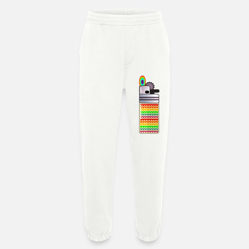 REGENBOGEN - FEUERZEUG RAUCHEN - Heavyweight Jogginghose - made by SPREAD  - OFF WHITE