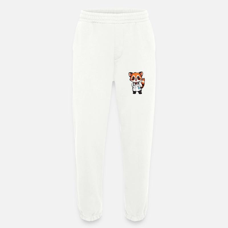 Dr. Red Panda - Heavyweight Jogging Pants - made by SPREAD  - OFF WHITE