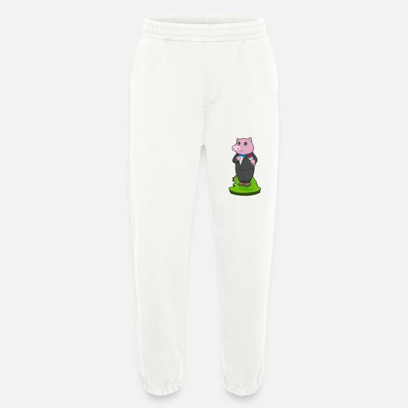 Pig Groom Jacket Wedding - Heavyweight Jogging Pants - made by SPREAD  - OFF WHITE