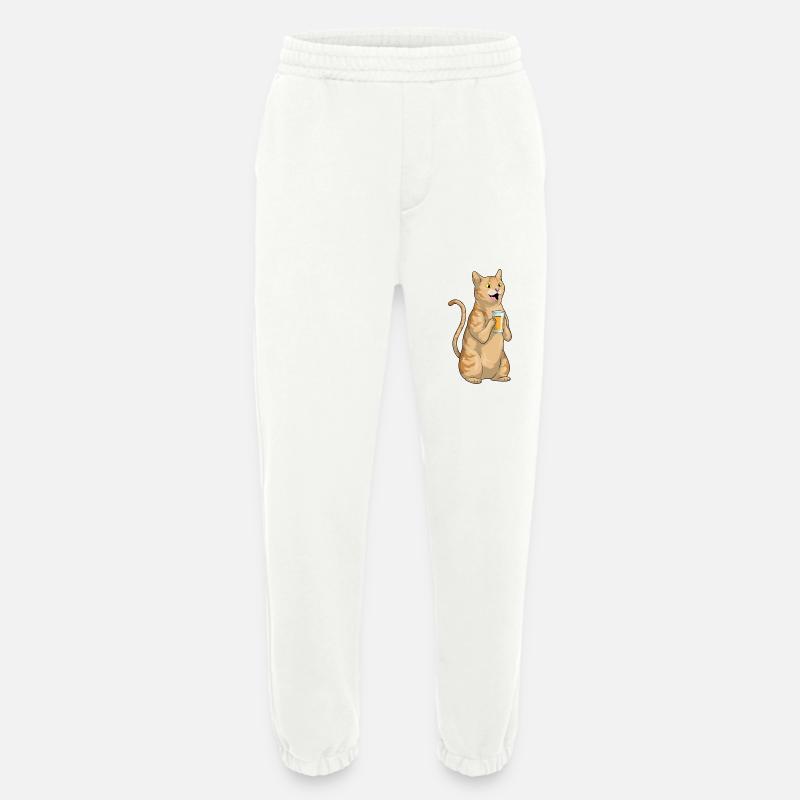Katze Saft - Heavyweight Jogginghose - made by SPREAD  - OFF WHITE
