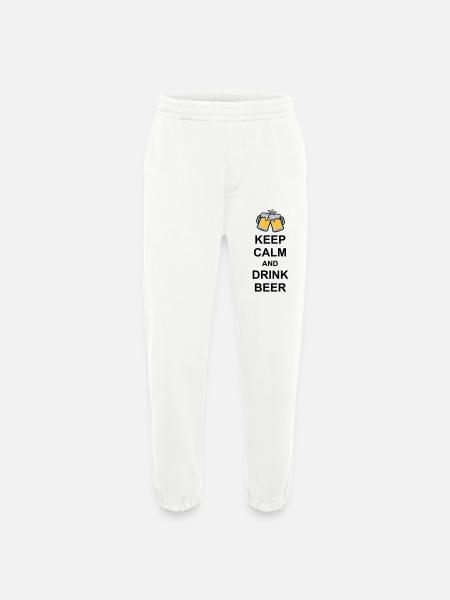 Keep Calm Drink Beer - Heavyweight Jogging Pants - made by SPREAD - OFF WHITE