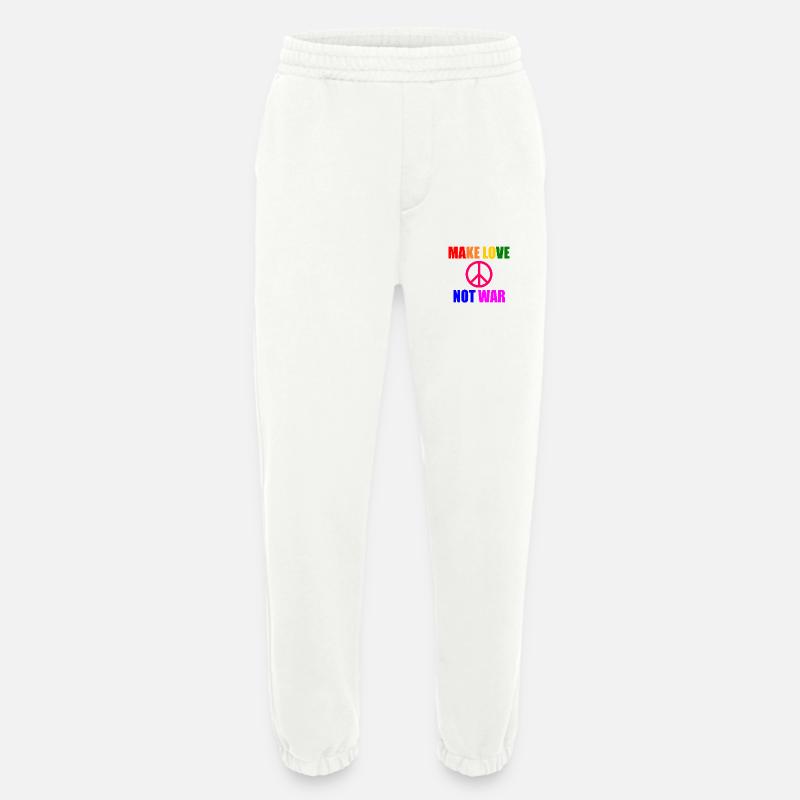 Make love not war - Heavyweight Jogginghose - made by SPREAD - OFF WHITE