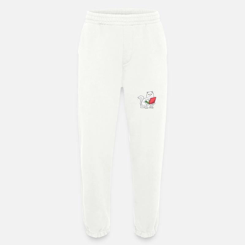 Persian Cat Pizza - Heavyweight Jogging Pants - made by SPREAD  - OFF WHITE