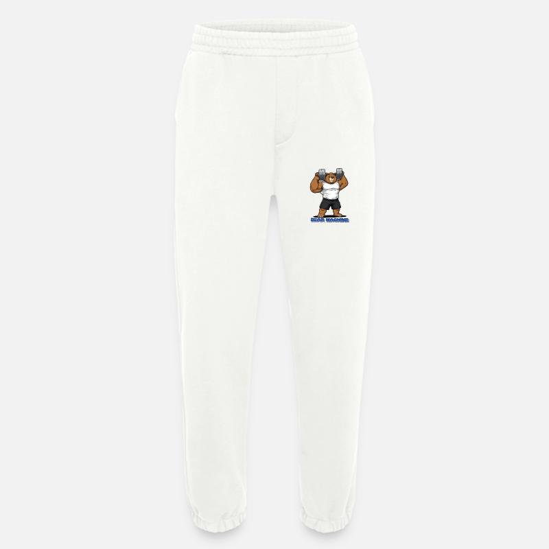 Bear Machine Muskelbär im Gym - Heavyweight Jogginghose - made by SPREAD  - OFF WHITE