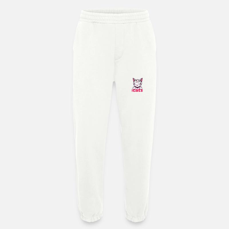 „ Katze – Mystisches Katzen-Design “ - Heavyweight Jogginghose - made by SPREAD  - OFF WHITE