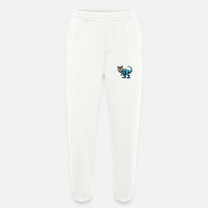 T-Rex Eule Fusion Fabeltier Design - Heavyweight Jogginghose - made by SPREAD  - OFF WHITE