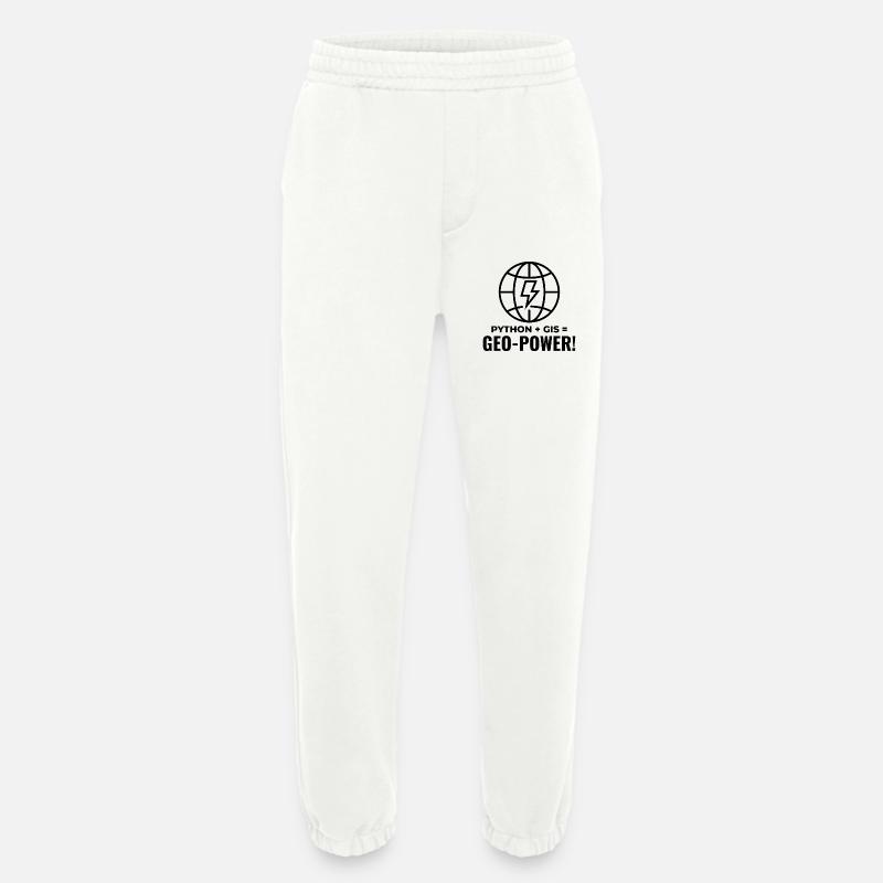 Python GIS Geo-Power Programming Geospatial - Heavyweight Jogging Pants - made by SPREAD  - OFF WHITE