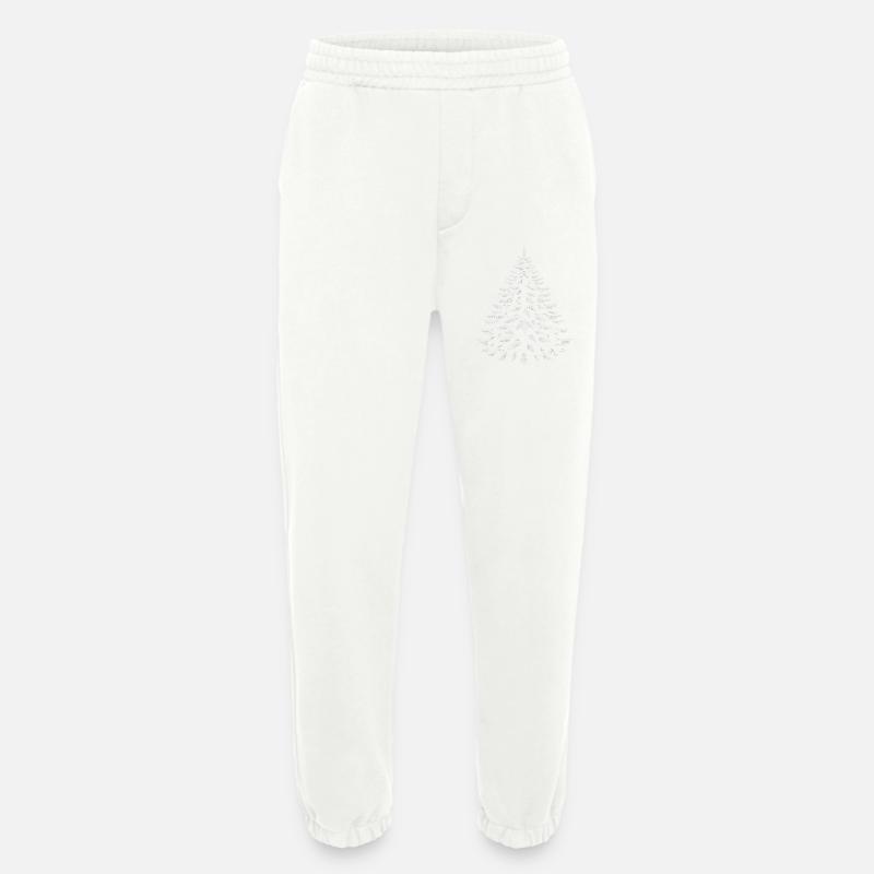 Simple Christmas Tree Silhouette - Heavyweight Jogging Pants - made by SPREAD  - OFF WHITE