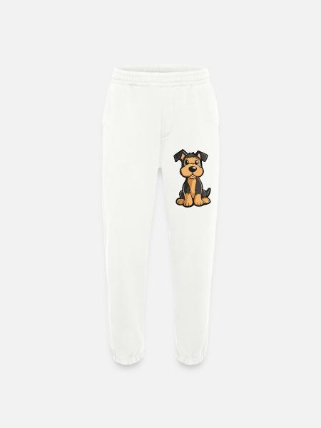 Airedale Terrier Hund Comic Niedlich - Heavyweight Jogginghose - made by SPREAD  - OFF WHITE