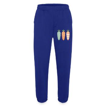 Cute Easter Carrots Pastel Stripe Dots - Heavyweight Jogging Pants - made by SPREAD  - Iconic Blue - Front