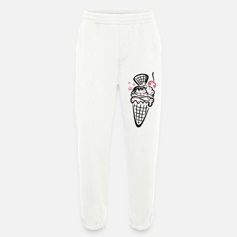 Eis, Eiswaffel mit Kirsche - Heavyweight Jogginghose - made by SPREAD  - OFF WHITE
