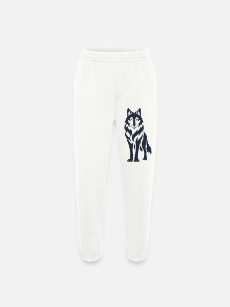 Wolfsnacht Silhouette - Heavyweight Jogging Pants - made by SPREAD  - OFF WHITE