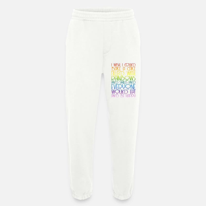 Rainbows Rainbow Graphique - Pantalon de jogging bio épais fabriqué en UE - OFF WHITE