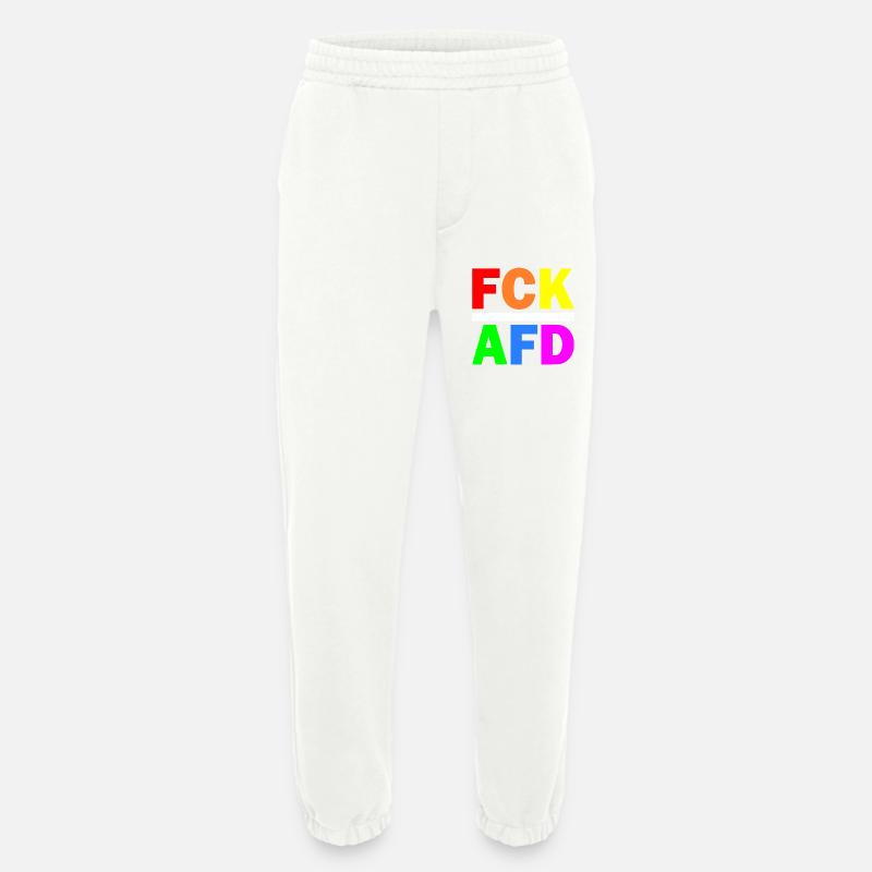Fck afd - Heavyweight Jogginghose - made by SPREAD  - OFF WHITE