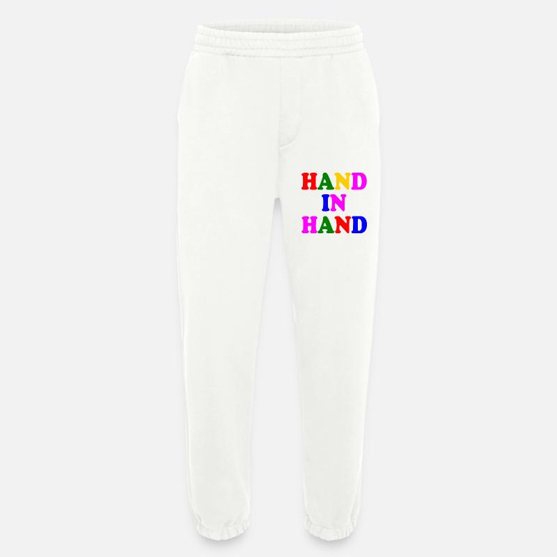 Hand in hand - Heavyweight Jogginghose - made by SPREAD  - OFF WHITE