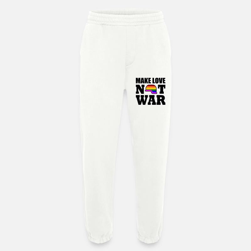 Make love not war - Heavyweight Jogginghose - made by SPREAD  - OFF WHITE