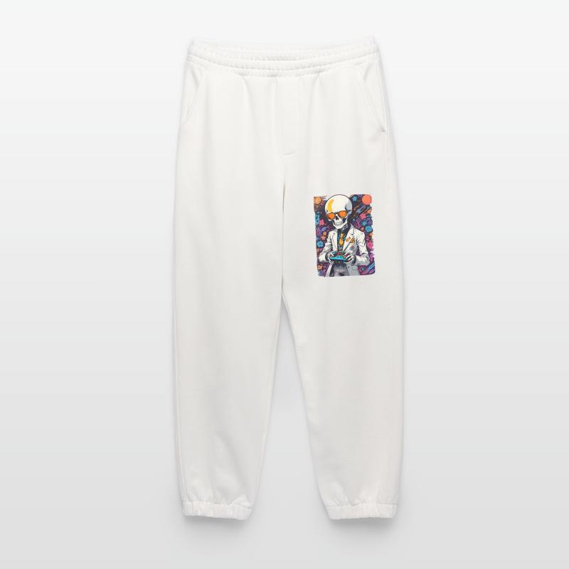 Retro Gamer Skeleton with Controller Console Games Heavyweight Jogging Pants - made by SPREAD 