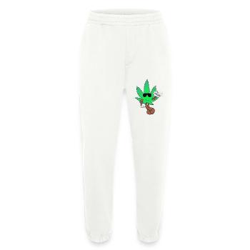 Der Bloom - Weed Cannabis Stoned Hanf Marihuana - Heavyweight Jogginghose - made by SPREAD  - OFF WHITE - Vorne