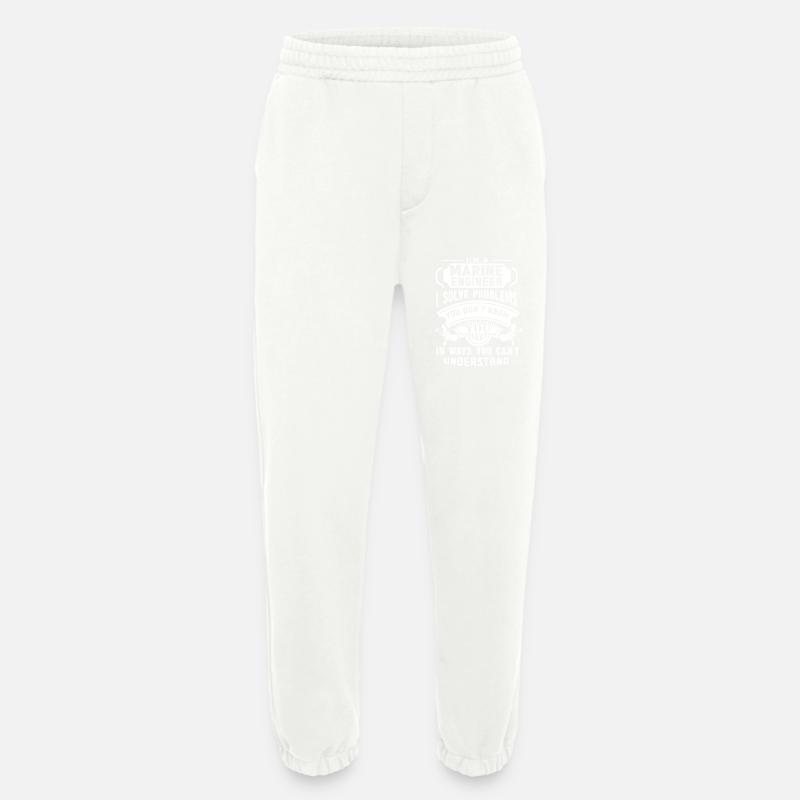 Marine Engineers Solve Problems - Heavyweight Jogging Pants - made by SPREAD  - OFF WHITE