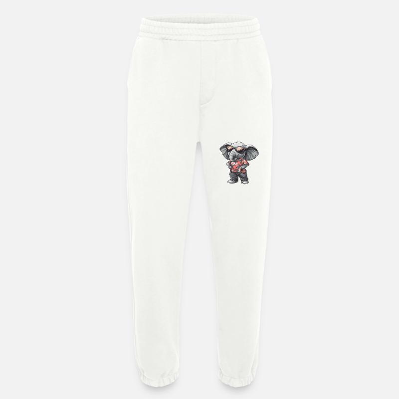 Elephant Comic Funny Summer - Heavyweight Jogging Pants - made by SPREAD  - OFF WHITE