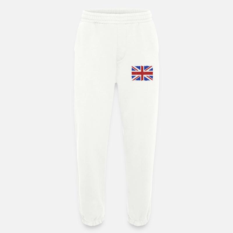 Grunge UK flag - Heavyweight Jogging Pants - made by SPREAD  - OFF WHITE