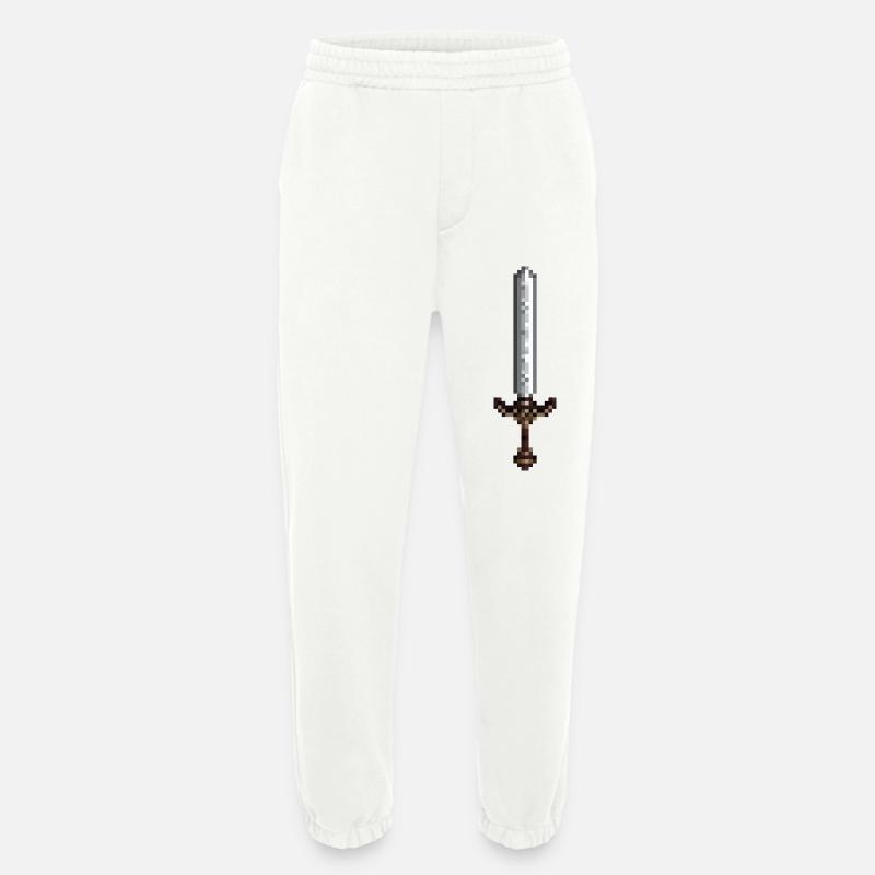 Schwert-Pixelkunst im Retro-Stil 8-Bit-Stil - Heavyweight Jogginghose - made by SPREAD  - OFF WHITE